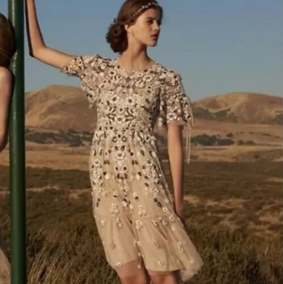 BHLDN Needle & Thread Bobbi Sequin Dress Size 2 - Picture 1 of 8
